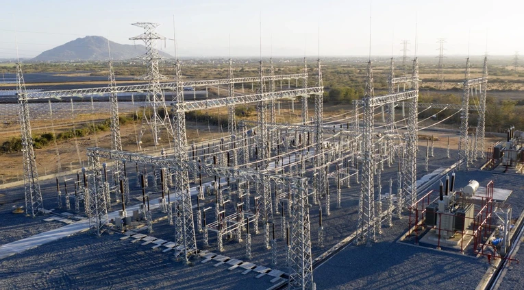 Trạm biến &aacute;p 220kV của dự &aacute;n Nh&agrave; m&aacute;y điện mặt trời Xu&acirc;n Thiện Thuận Bắc.