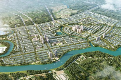 Phối cảnh dự &aacute;n tại x&atilde; Long Hậu, huyện Cần Giuộc, tỉnh Long An. Ảnh: Khải Ho&agrave;n Land