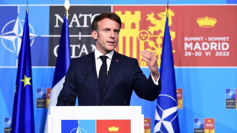 Tổng thống Ph&aacute;p Emmanuel Macron tại một hội nghị của NATO năm 2022. Ảnh: AFP