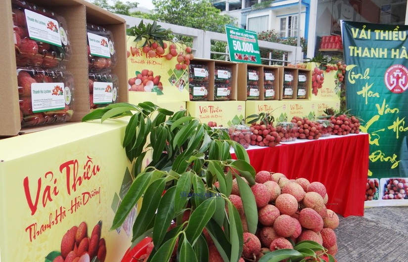 Người ti&ecirc;u d&ugrave;ng Quảng Ninh trải nghiệm vải thiều Thanh H&agrave; tại Go! Hạ Long