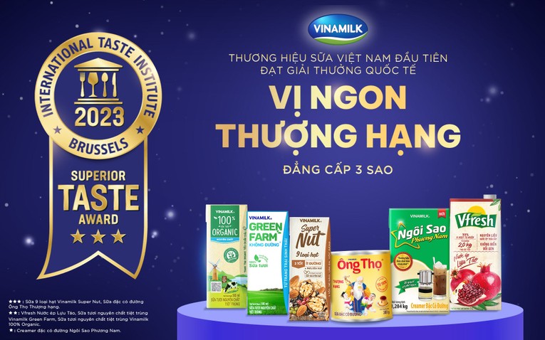 Vinamilk &ldquo;thắng lớn&rdquo; tại giải thưởng Vị ngon thượng hạng - Superior Taste Award với loạt sản phẩm được gắn sao bởi c&aacute;c chuy&ecirc;n gia to&agrave;n cầu.