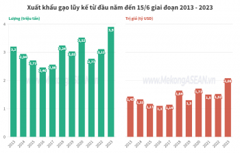 Xuất khẩu gạo của Việt Nam đạt kỷ lục 10 năm