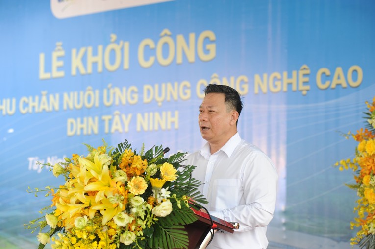 &Ocirc;ng Nguyễn Thanh Ngọc, Chủ tịch UBND tỉnh T&acirc;y Ninh ph&aacute;t biểu tại lễ khởi c&ocirc;ng.