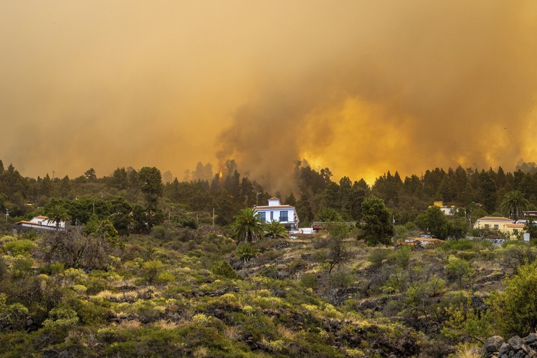 Ch&aacute;y rừng gần Puntagorda, La Palma, T&acirc;y Ban Nha ng&agrave;y 15/7. Ảnh: AP