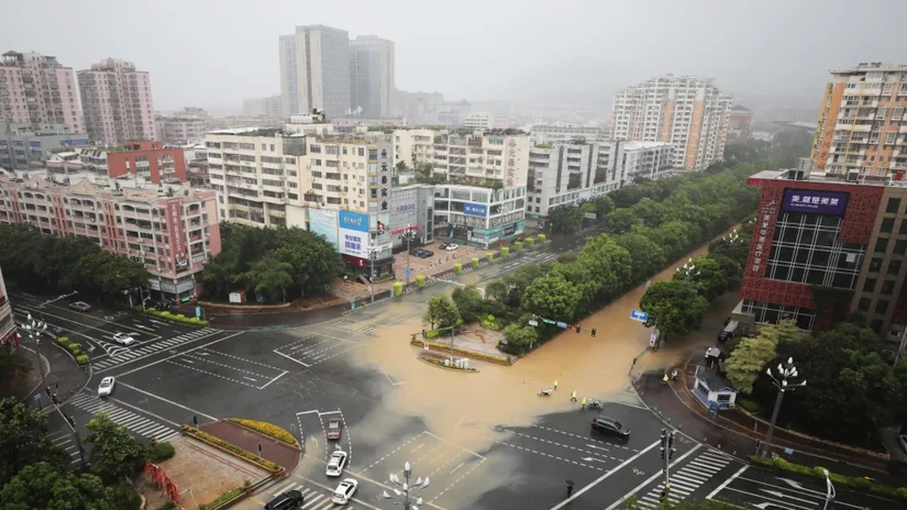 B&atilde;o Doksuri g&acirc;y ngập lụt tại Tuyền Ch&acirc;u, Ph&uacute;c Kiến ng&agrave;y 28/7/2023. Ảnh: VCG