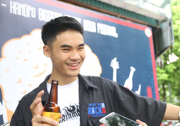 Anh Phạm Quang Huy, đại diện BTC Gasoline Beer Festival 2022. Ảnh: Thảo Ng&acirc;n