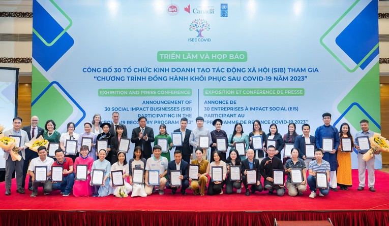 30 doanh nghiệp kinh doanh bền vững xuất sắc được nhận hỗ trợ. Ảnh: UNDP.