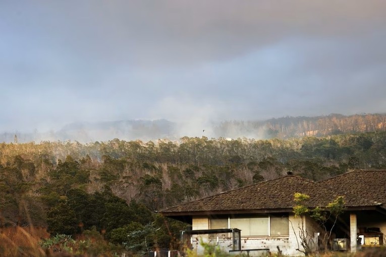 Kh&oacute;i từ c&aacute;c đ&aacute;m ch&aacute;y rừng tại Pukalani, Hawaii, Mỹ ng&agrave;y 9/8/2023. Ảnh: Reuters