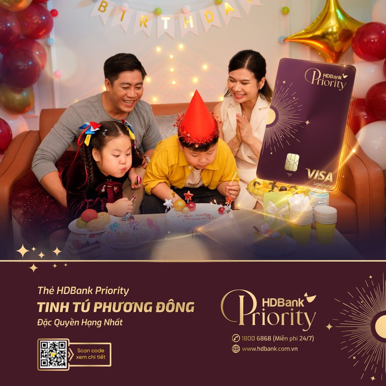 HDBank ra mắt thẻ tín dụng Priority - Tinh tú phương Đông với màu đỏ rượu vang sang trọng