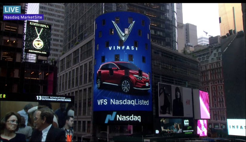 Cổ phiếu của VinFast giảm c&ugrave;ng thị trường chung.