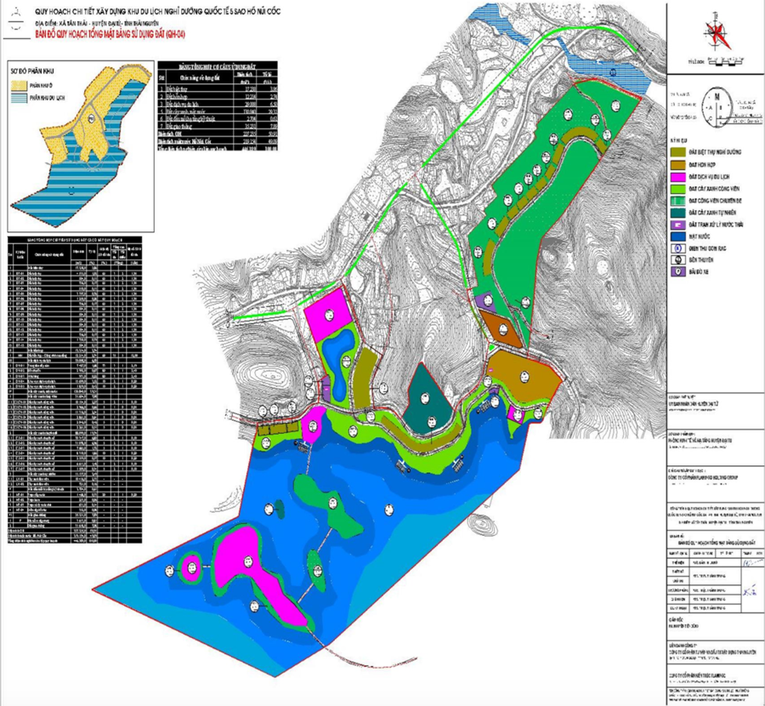 Quy hoạch chi tiết x&acirc;y dựng khu du lịch nghỉ dưỡng quốc tế 5 sao Hồ N&uacute;i Cốc.