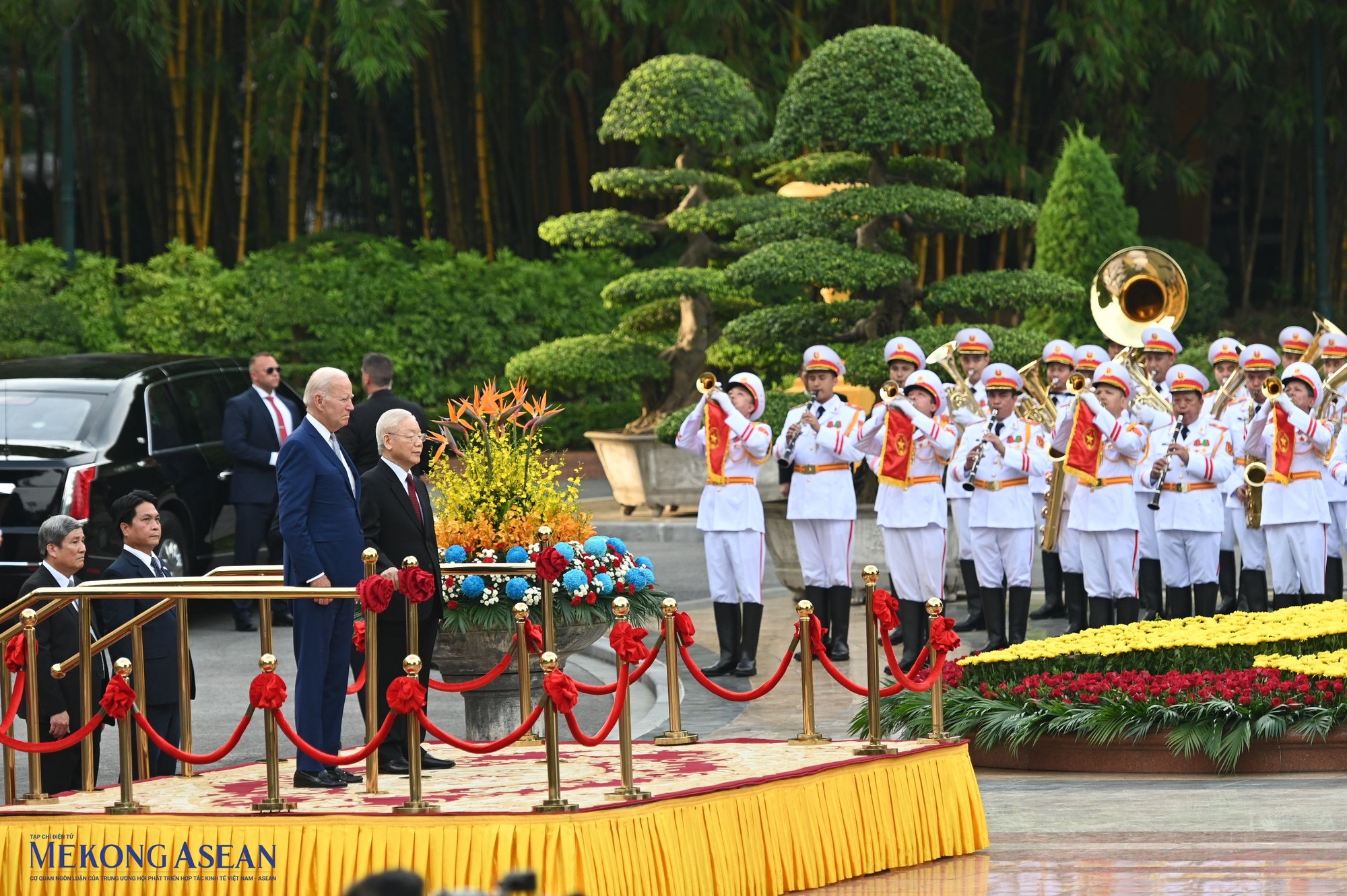 Tổng B&iacute; thư Nguyễn Ph&uacute; Trọng chủ tr&igrave; lễ đ&oacute;n Tổng thống Mỹ Joe Biden ảnh 9