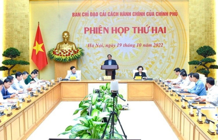 Phi&ecirc;n họp thứ 2 của Ban Chỉ đạo Cải c&aacute;ch thủ tục h&agrave;nh ch&iacute;nh của Ch&iacute;nh phủ s&aacute;ng 19/10. Nguồn: VGP.