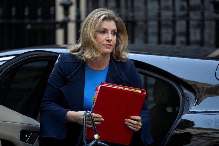 Cựu Bộ trưởng Quốc ph&ograve;ng Penny Mordaunt l&agrave; người c&ocirc;ng khai tranh cử. Ảnh: Reuters