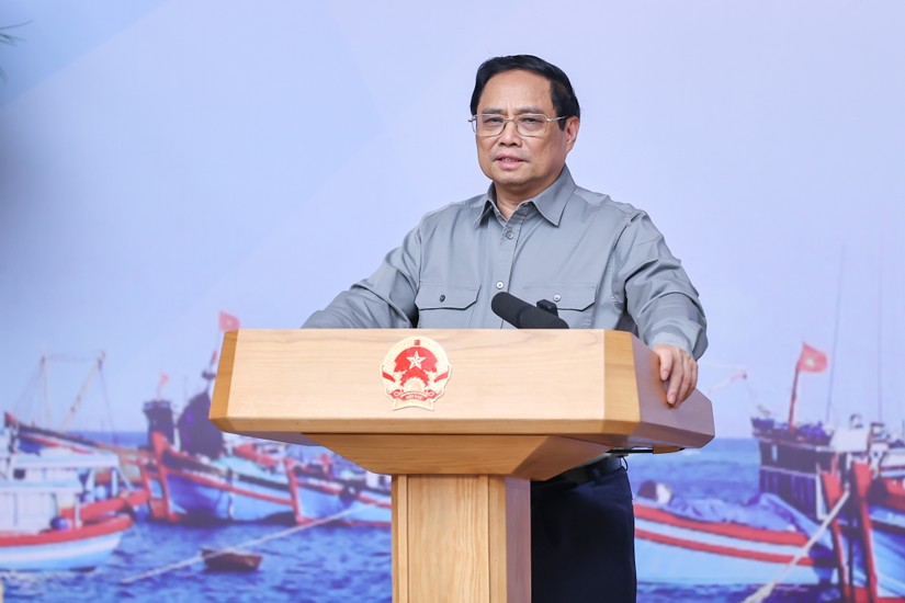 Thủ tướng Phạm Minh Ch&iacute;nh ph&aacute;t biểu tại hội nghị. Ảnh: VGP