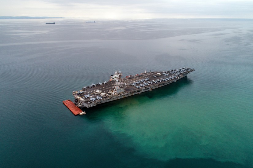 T&agrave;u s&acirc;n bay USS Gerald R. Ford của Hải qu&acirc;n Mỹ. Ảnh: Getty Images