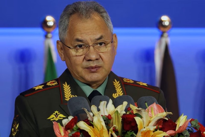 Bộ trưởng Quốc ph&ograve;ng Nga Sergey Shoigu ph&aacute;t biểu tại Diễn đ&agrave;n Hương Sơn - Bắc Kinh lần thứ 10, Bắc Kinh, Trung Quốc, ng&agrave;y 30/10. Ảnh: Reuters