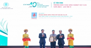 Đạm Phú Mỹ đạt &apos;Thương hiệu Vàng nông nghiệp Việt Nam năm 2023&apos;