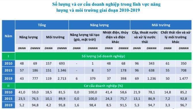 Số lượng tham gia đầu tư v&agrave;o lĩnh vực năng lượng v&agrave; m&ocirc;i trường tăng mạnh, chủ yếu l&agrave; DNNNN