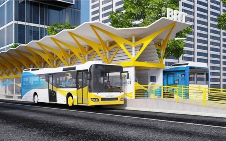 Dự &aacute;n tuyến bu&yacute;t nhanh BRT số 1 tại B&igrave;nh Ch&aacute;nh.