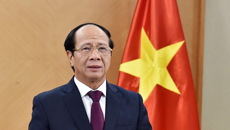 Ph&oacute; Thủ tướng L&ecirc; Văn Th&agrave;nh dự v&agrave; ph&aacute;t biểu tại Diễn đ&agrave;n cấp cao &ldquo;RCEP v&agrave; mở cửa với tr&igrave;nh độ cao hơn&rdquo;. Ảnh: VGP