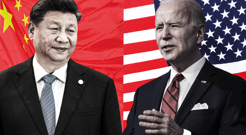 Chủ tịch Trung Quốc Tập Cận B&igrave;nh v&agrave; Tổng thống Mỹ Joe Biden. Ảnh: Trends Research