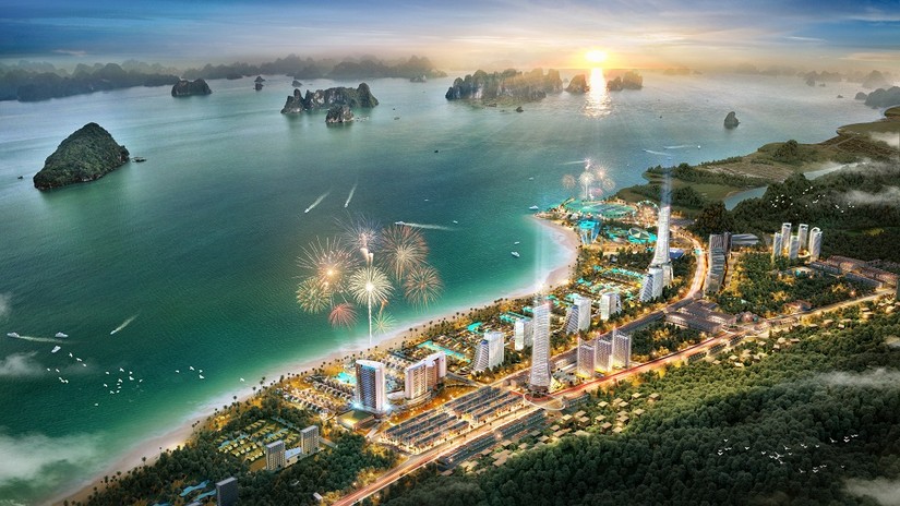 Phối cảnh Khu tổ hợp nghỉ dưỡng Sonasea V&acirc;n Đồn Harbor City &ndash; Ph&acirc;n khu 2 tại x&atilde; Hạ Long, huyện V&acirc;n Đồn.