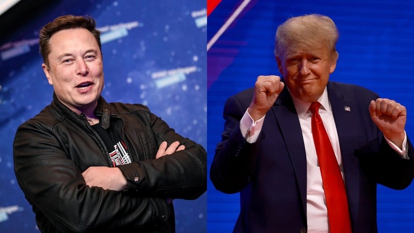 Tỷ ph&uacute; Elon Musk th&ocirc;ng b&aacute;o mở kh&oacute;a t&agrave;i khoản Twitter cho &ocirc;ng Trump. Ảnh: Sky News