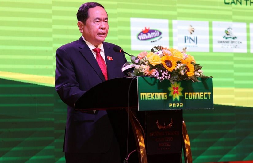 Ph&oacute; Chủ tịch Thường trực Quốc hội Trần Thanh Mẫn ph&aacute;t biểu tại Diễn đ&agrave;n Mekong Connect 2022.