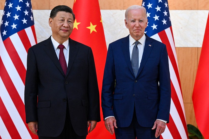 Chủ tịch Trung Quốc Tập Cận B&igrave;nh v&agrave; Tổng thống Mỹ Joe Biden tại Hội nghị thượng đỉnh G20 ở Bali, Indonesia, th&aacute;ng 11/2022. Ảnh: AFP