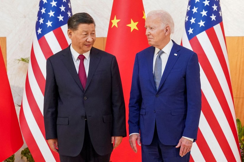 Tổng thống Mỹ Joe Biden v&agrave; Chủ tịch Trung Quốc Tập Cận B&igrave;nh tại Bali, Indonesia năm 2022. Ảnh: Reuters