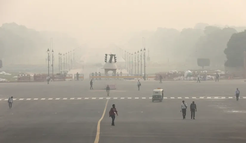 Kh&ocirc;ng kh&iacute; &ocirc; nhiễm tại New Delhi, Ấn Độ. Ảnh: Guardian