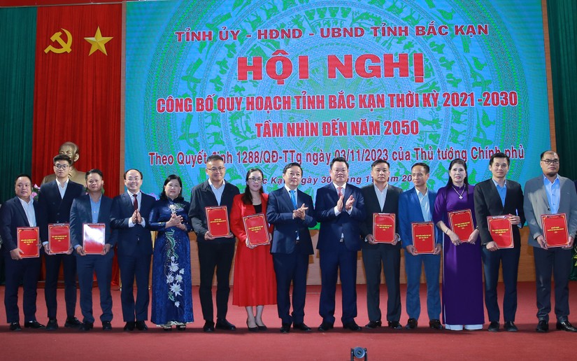 Hội nghị c&ocirc;ng bố Quy hoạch tỉnh Bắc Kạn thời kỳ 2021-2030, tầm nh&igrave;n đến năm 2050. Ảnh: VGP.