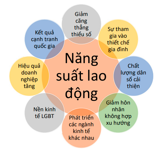 C&oacute; rất nhiều yếu tố gi&uacute;p tăng năng suất lao động với người LGBT trong trường hợp được ph&aacute;p luật c&ocirc;ng nhận v&agrave; x&atilde; hội dung hợp (Nguồn: VESS)