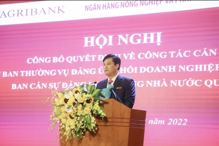 &Ocirc;ng Phạm To&agrave;n Vượng &ndash; Ph&oacute; B&iacute; thư Đảng ủy, Th&agrave;nh vi&ecirc;n HĐTV, Tổng gi&aacute;m đốc Agribank ph&aacute;t biểu nhận nhiệm vụ. Ảnh: Agribank