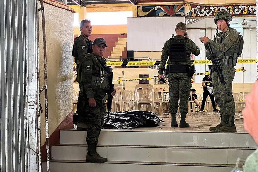 Hiện trường vụ đ&aacute;nh bom tại Đại học bang Mindanao, Malawi, Philippines ng&agrave;y 3/12/2023. Ảnh: AFP
