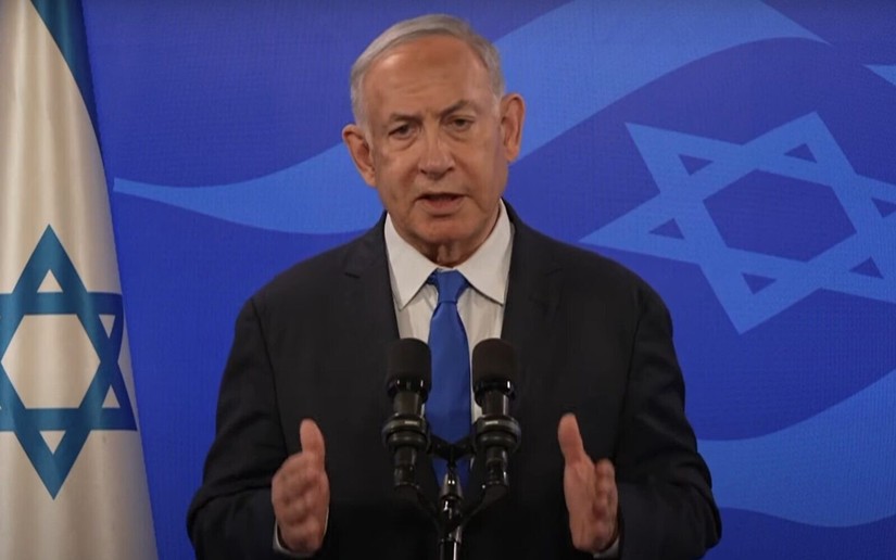 Thủ tướng Israel Benjamin Netanyahu trong cuộc họp b&aacute;o ng&agrave;y 30/12. Ảnh: GPO